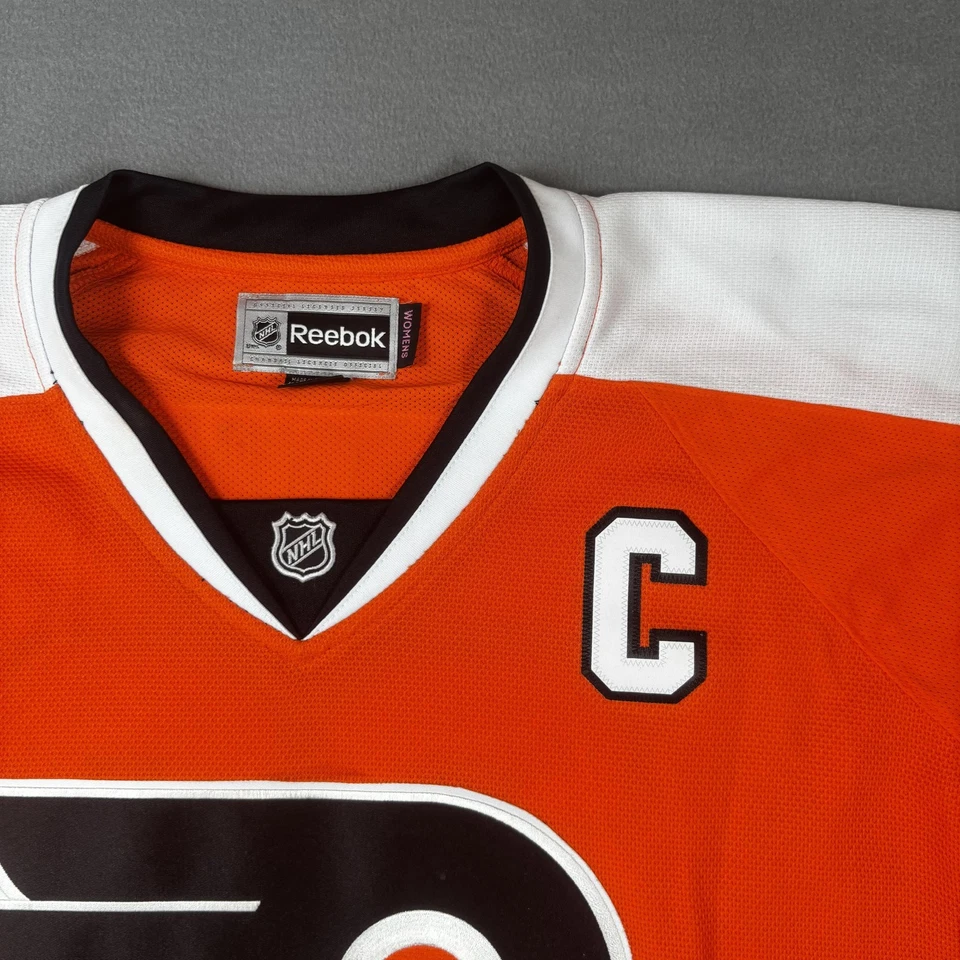 Camiseta deportiva de hockey Philadelphia Flyers para mujer XXL naranja NHL Reebok Claude Giroux C Foto 3 de 4