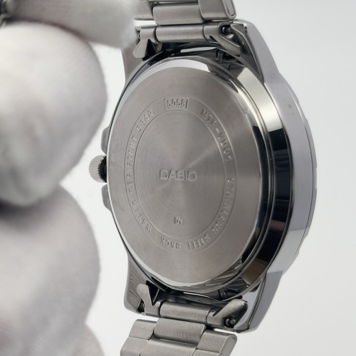 Casio MTP-VD01D-3BVUDF Herren Quarzuhr grünes Zifferblatt Edelstahl 50m WR NEU - Bild 2 von 9