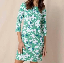 Southern Tide Leira Blossom Bay Performance Dress Simply Green
