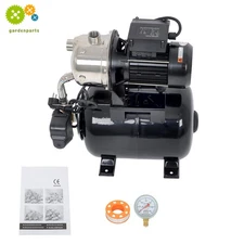 115V Shallow Well Pump Stainless Steel Pump With Pressure Tank 1.6HP 1320GPH