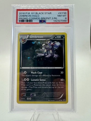 Pokémon - Umbreon XY Black Star Promo 3 Pack Blisters - Cosmos #XY96 PSA 8