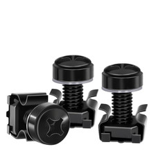 40 Pack M6 x 16mm Rack Screws and Cage Nuts for Server Cabinet, Server Shelve...