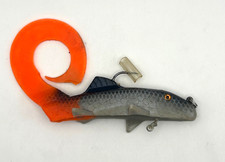 Suick Curly Sue Rubber Tail Jerkbait Musky Pike Discontinued Orange Tail