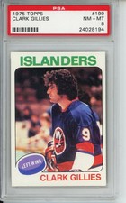 1975-76 Topps Clark Gillies #199 Rookie PSA 8