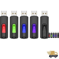 5 Pack 64GB USB Flash Drive, USB 2.0 Memory Stick Thumb Drives Jump Drive Pen...