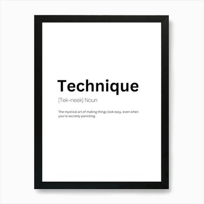 Technique Definition Meaning Art Pr Framed Wall Art Poster Canvas Print Picture