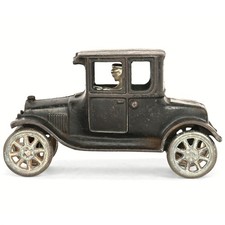 Arcade Cast Iron Ford Model T Coupe w/ Driver 1923-1927 Vtg Orig. Condition