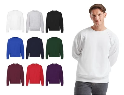 Sudadera de cuello redondo para hombre FRUIT OF THE LOOM algodón de invierno PREMIUM 9 colores - Imagen 1 de 2