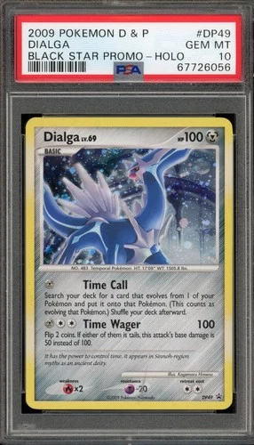 Pokemon Dialga Black Star Holo Promo DP49 DAMAGED SLAB PSA 10 Gem Mint