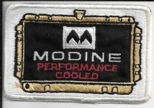 MODINE PERFORMANCE COOLED Embroidered Patch, 4 1/2" X 3", White, Black