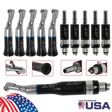 1-5 NSK Style Dental Low Speed Contra Angle Handpiece/Air Motor 4holes Black