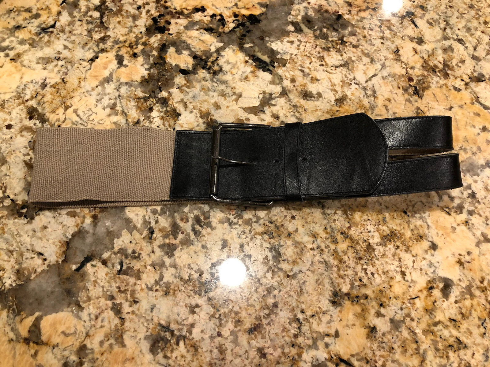 Ceinture femme Christian Dior cuir et élastique taille ML