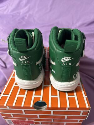 Size 6 -Nike Air Force 1 Mid SP Leather x Off-White Pine Green | eBay