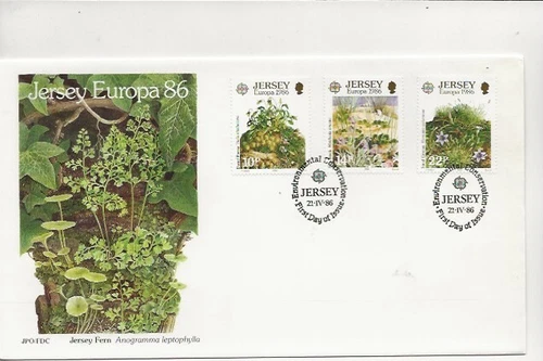 Jersey Comm/FDC  - Europa - Jersey Fern - 1986 (JER40)