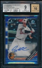 ADLEY RUTSCHMAN AUTO 1st 2019 Bowman Chrome BLUE REFRACTOR/150 RC BGS 9/10 MINT