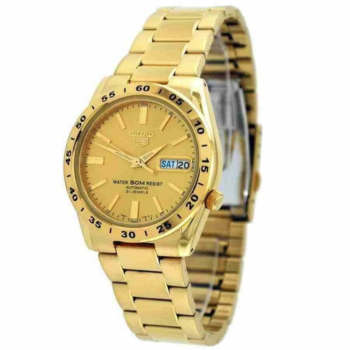 Seiko Men's 5 Automatic Gold Dial Gold-Tone Stainless Steel Seiko Men's 5 Automatic Gold Dial Gold-Tone Stainless Steel