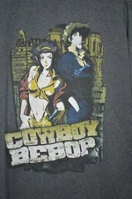 Vintage Cowboy Bebop Anime Spike Spiegal Shirt Faye Valentine ODM Size 3XL Stain