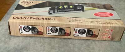 Fixit Laser Level Pro 3 Multi-Purpose Measuring Tool With 8 Feet Tape