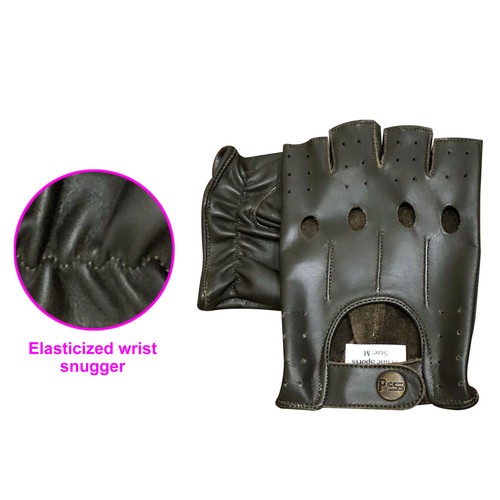 Nuevo Estilo Retro Calidad Cuero Suave Guantes de Conducir Sin Dedos Moda - Imagen 13 de 58