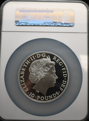 2013 G. Britain $10 Pound Britannia FR NGC PF 69 Ultra Cameo 5 oz