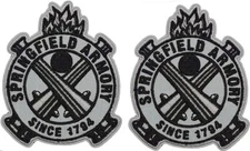 Springfield Armory Embroidered Patch  - 2PC - 3.0 inch iron on or Sew