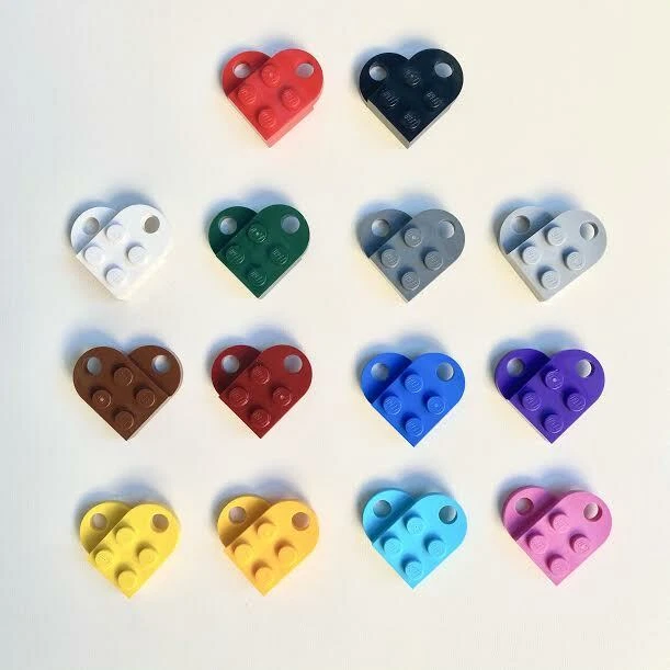 LEGO Heart pieces, 5 full hearts, 14 colors are available, fast shipping,  USA