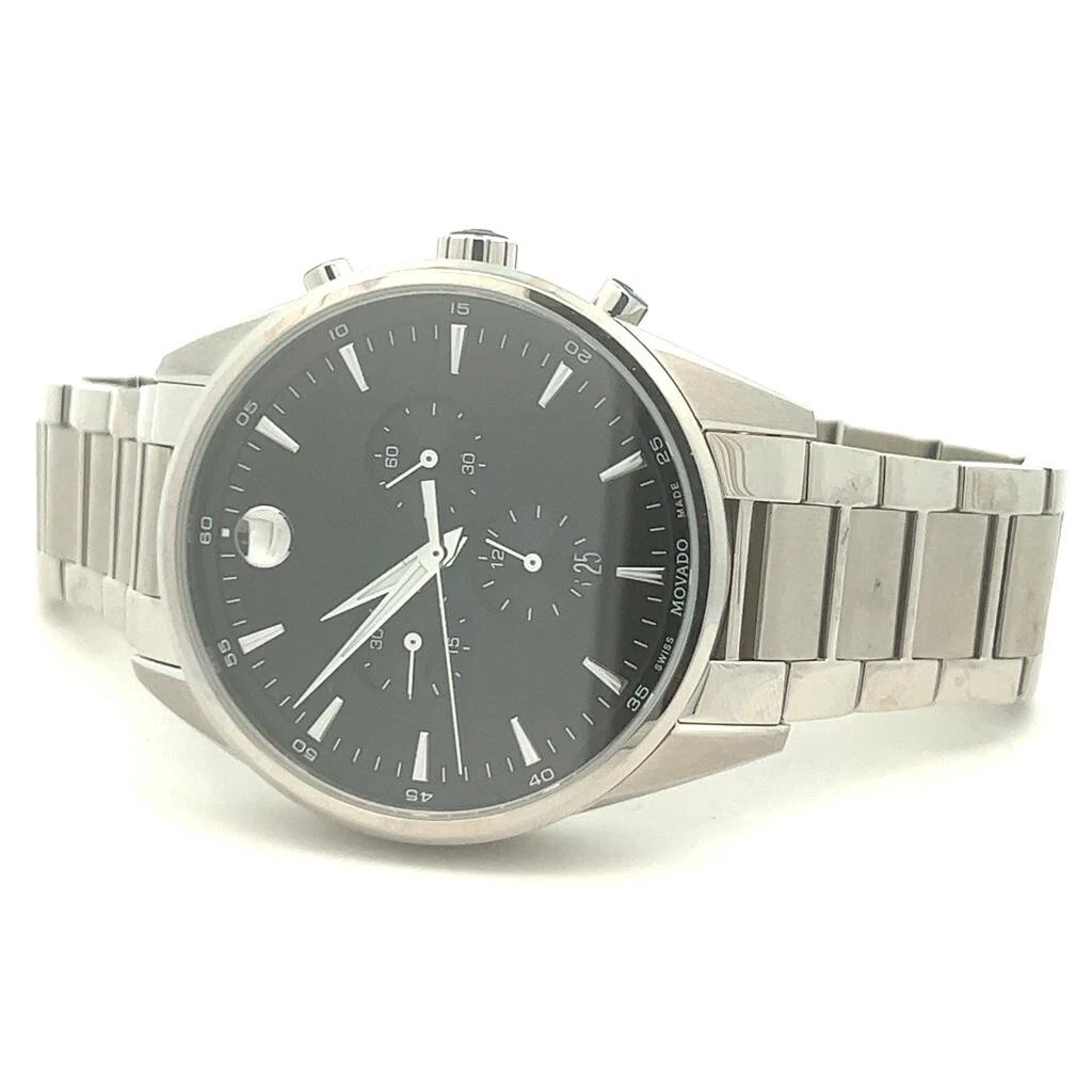 MOVADO Stratus Chronograph Quartz Black Dial Men s Watch 0607247