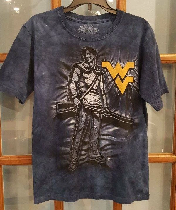 T-shirt Garçon West Virginia Mountaineers Tie-dye, Manches Longues, Taille 16-18, Neuf