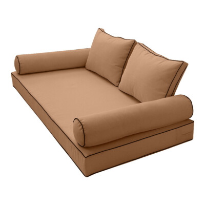 COVER ONLY STYLE 1 Mattress Pillow Daybed Porch Swing Contrast Trim Full AD104
