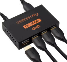 HDMI Splitter 1 in 4 Out Full Ultra HD 4K 3D HDMI Splitter 1X4 Way Box Hub 1080P
