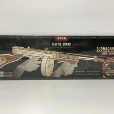 ROKR Thompson Submachine Gun Mechanical Toy 3D Wooden Puzzle LQB01 Age 14+ NEW