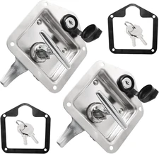 T-Handle Latch, Trailer Door Latch Lock, Stainless Steel Toolbox Paddle Lock Rep