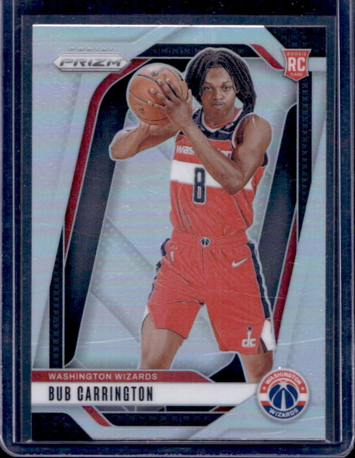 2024-25 Prizm Bub Carrington RC Silver Rookie #244 Wizards