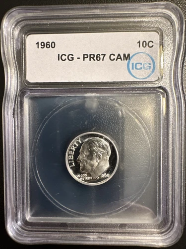 1960 10c Proof Silver Roosevelt Dime ICG PR67 CAM Cameo