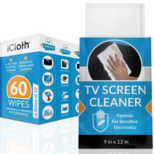 XL Screen Cleaning Wipes, Lint-Free and Streak-Free, Fast-Drying, Removes Dus...