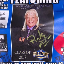 WWE Rock And Roll Express Ricky Morton Sign Poster Flyer Autism Charity 17"x11"