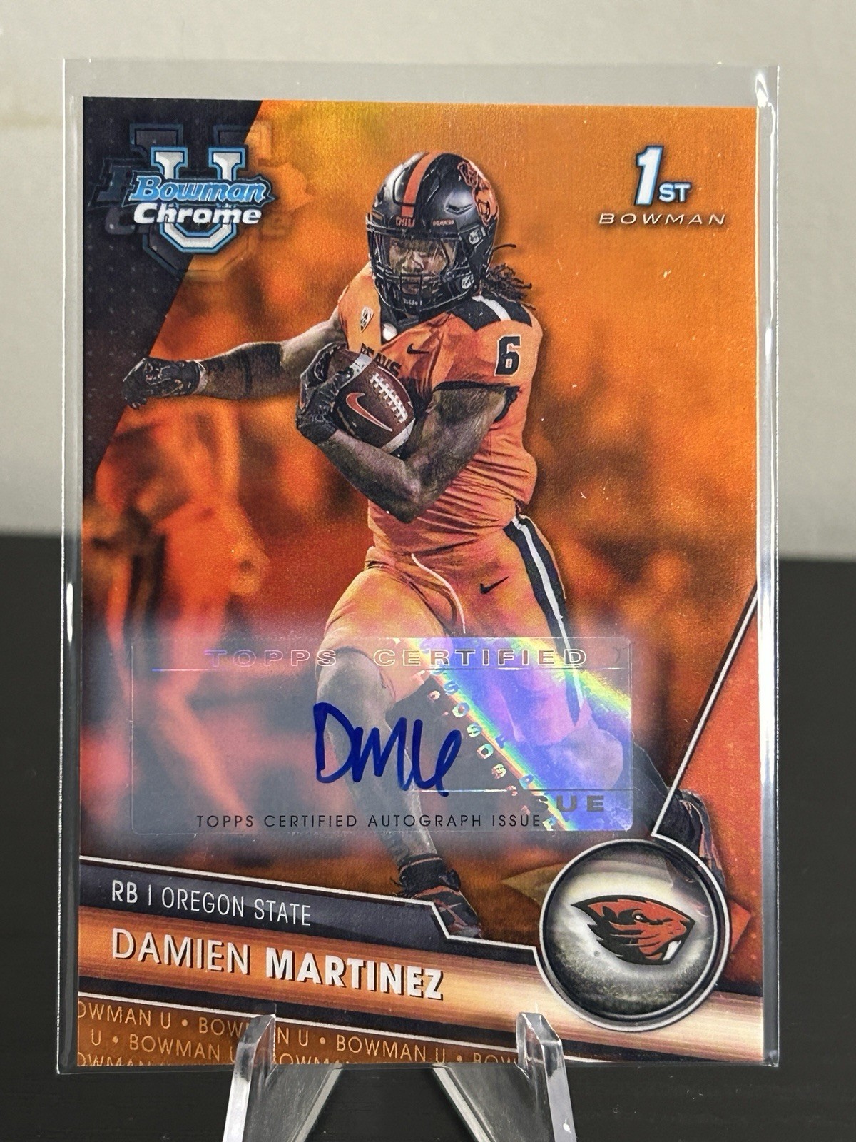 2023 Bowman U Chrome Damien Martinez ORANGE AUTO RC #/25 1st Bowman