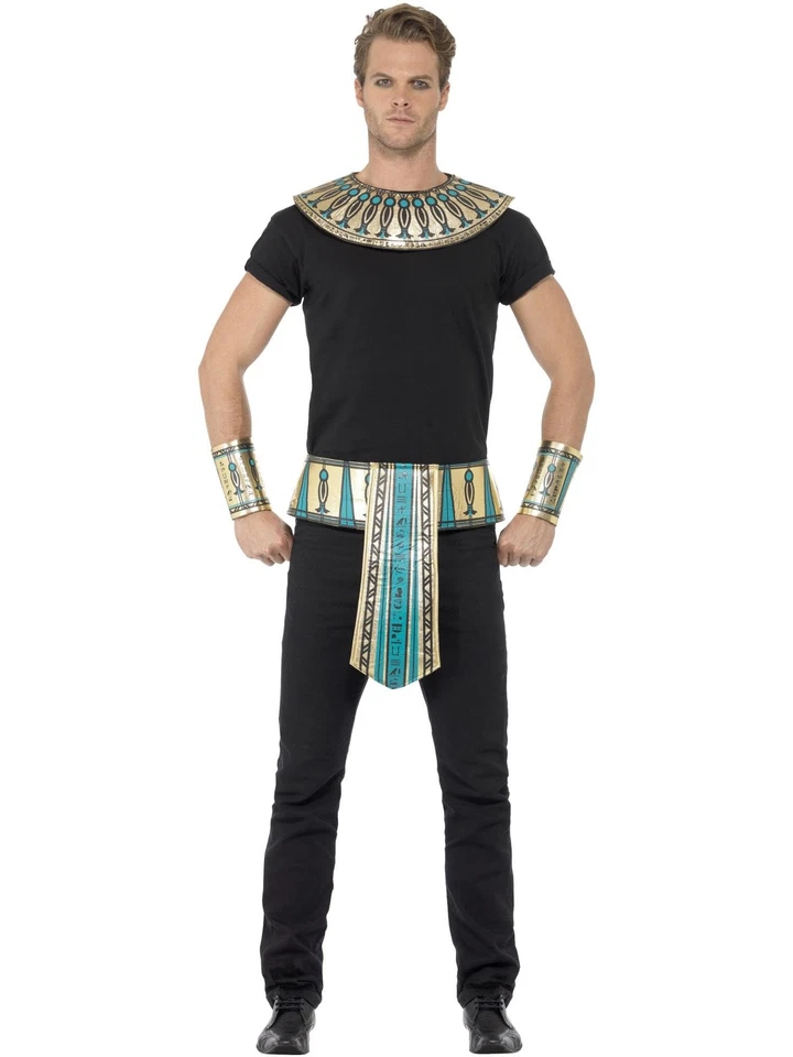 Smiffys Egyptian Kit, Gold with Collar, Cuffs & Belt, Legends & Myths Fancy Dres - Image 2 of 3