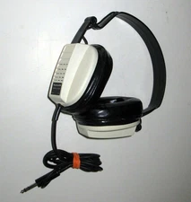 Vintage Numark Model DH-15B 8 Ohm Headphones Tested Working White