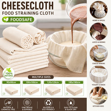 Cheese Cloth Food Straining Butter Muslin Gauze Cooking Draining Fabric Reusable