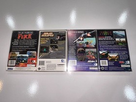 4 Sega Saturn Games (Black Fire,Solar Eclipse,StarFighter,Thunder Strike) Lot 16