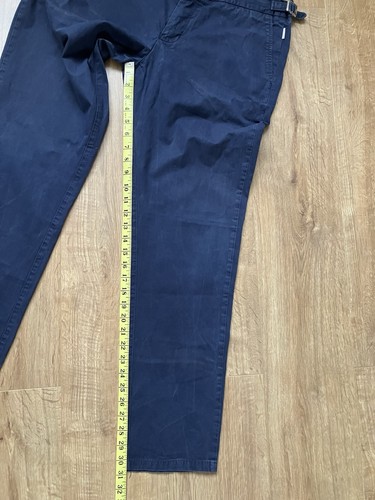 Orlebar Brown Griffon Slim-Fit Navy Blue 100% Cotton Trousers Size W34 L31 - Picture 7 of 17