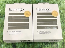 (2) Flamingo Women's 5-blade Razor Replacement Blade, 8 Cartridges