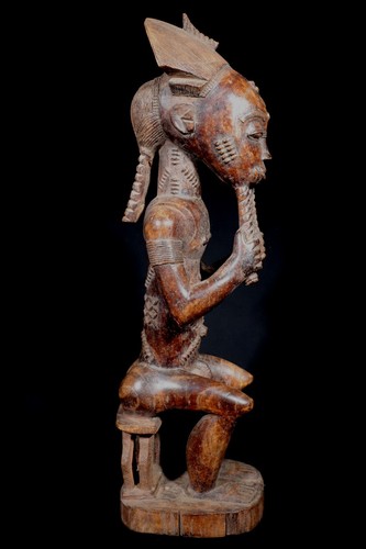 Art Africain Afrique - Magnifique Statue Asie Usu Baoulé Baule Akan - 44,5 Cms - Photo 3 sur 15