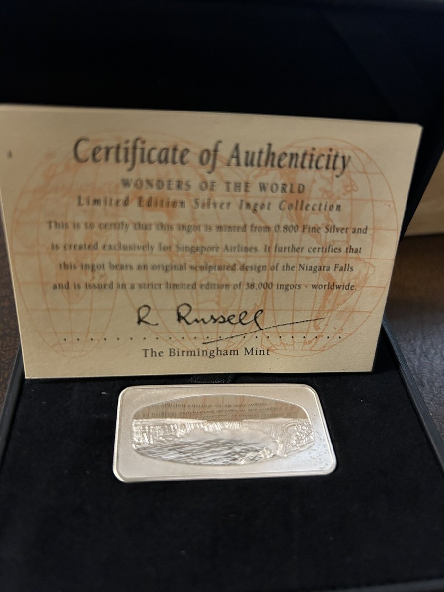 The Niagara Falls , Singapore Airlines Silver ingot, Limited