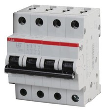Image of Abb - S204-B63 - Circuit Breaker, Thermal Mag, 4 Pole,63a