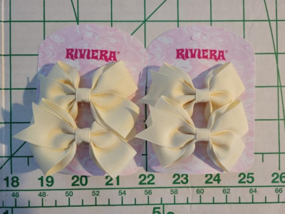 Riviera 2pc Hair Clips. Bows. 2 Packages.
