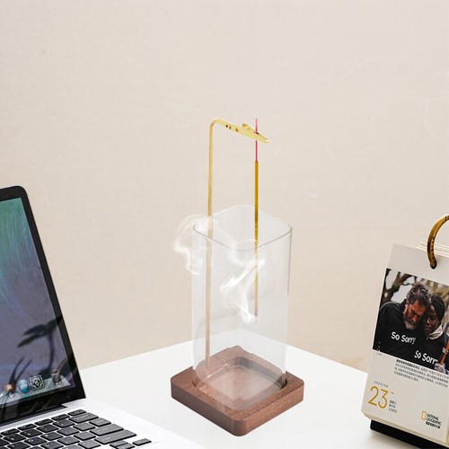 Incense Holder for Sticks Modern With Glass Anti-Ash Catcher Incense Burner UK - Picture 5 of 9