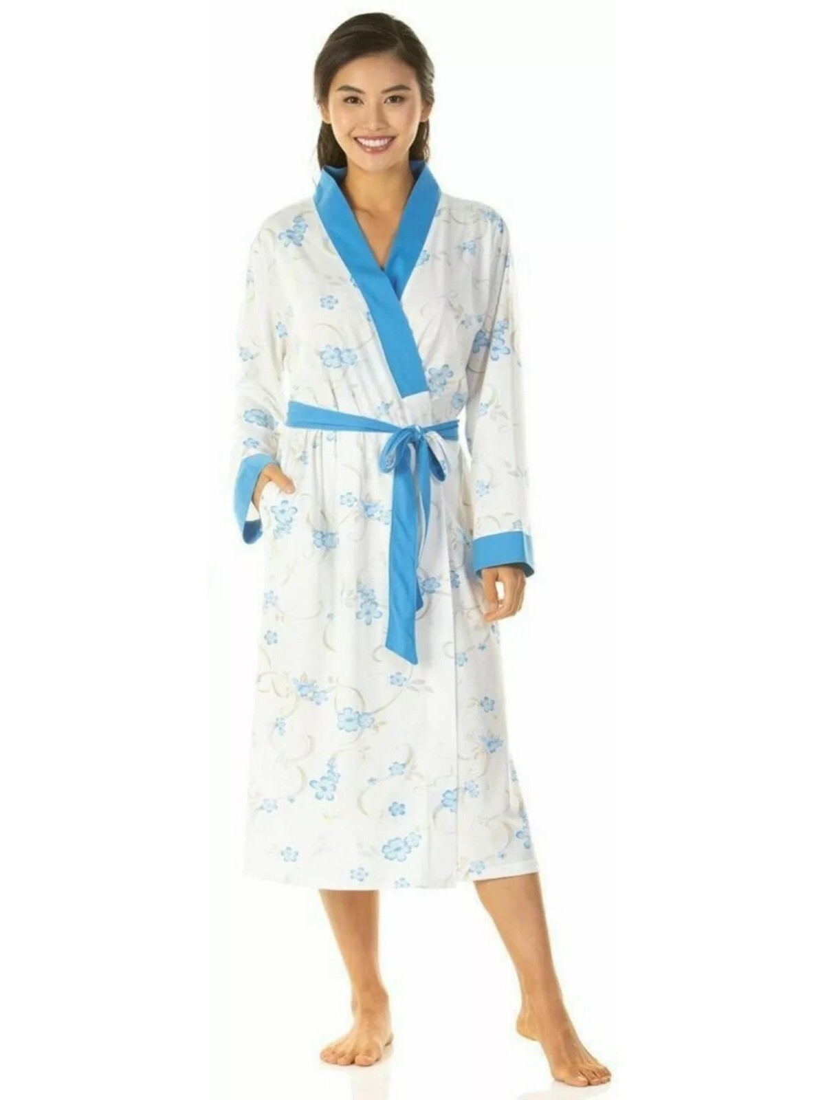 Womens Ladies Floral Jersey Dressing Gowns Robes Wraps by Lady Olga