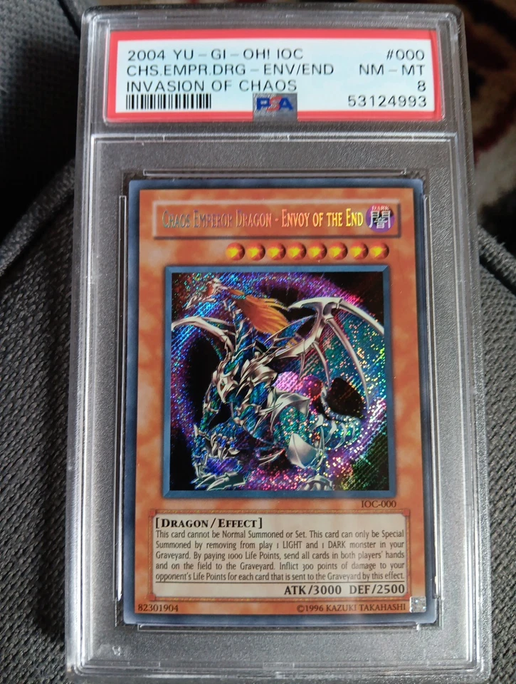 2004 YU-GI-OH CHAOS EMPEROR DRAGON ENVOY OF THE END PSA 8 MINT #000 Invasion Of - Image 4 of 4